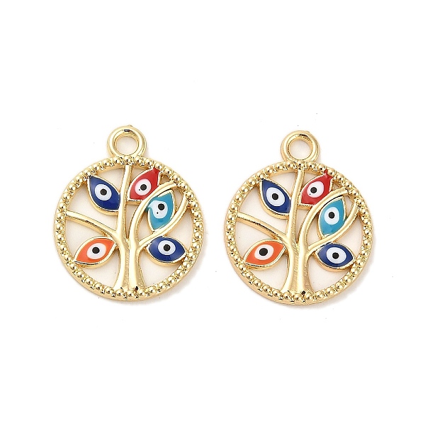 PandaHall Alloy Enamel Pendants, Long-Lasting Plated, Golden, Flat Round with Tree & Evil Eye Charm, Colorful, 20x16x1.5mm, Hole: 2mm...
PandaHall Alloy Enamel Pendants, Long-Lasting Plated, Golden, Flat Round with Tree & Evil Eye Charm, Colorful, 20x16x1.5mm, Hole: 2mm...