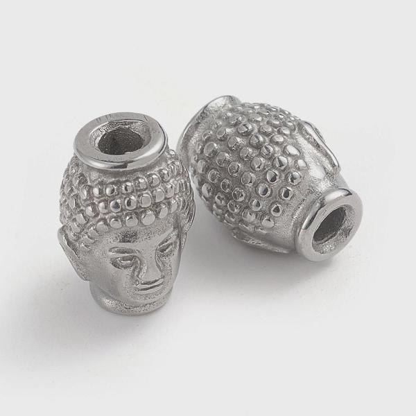 PandaHall Buddhist 304 Stainless Steel Beads, Buddha Head, Stainless Steel Color, 15x11.5x10.5mm, Hole: 3.2mm 304 Stainless Steel Human
PandaHall Buddhist 304 Stainless Steel Beads, Buddha Head, Stainless Steel Color, 15x11.5x10.5mm, Hole: 3.2mm 304 Stainless Steel Human