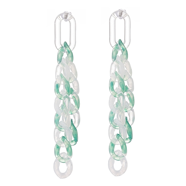 PandaHall Acrylic Curb Chain Tassel Dangle Stud Earrings for Women, Sea Green, 78x11x3mm, Pin: 0.7mm Acrylic Twist
PandaHall Acrylic Curb Chain Tassel Dangle Stud Earrings for Women, Sea Green, 78x11x3mm, Pin: 0.7mm Acrylic Twist