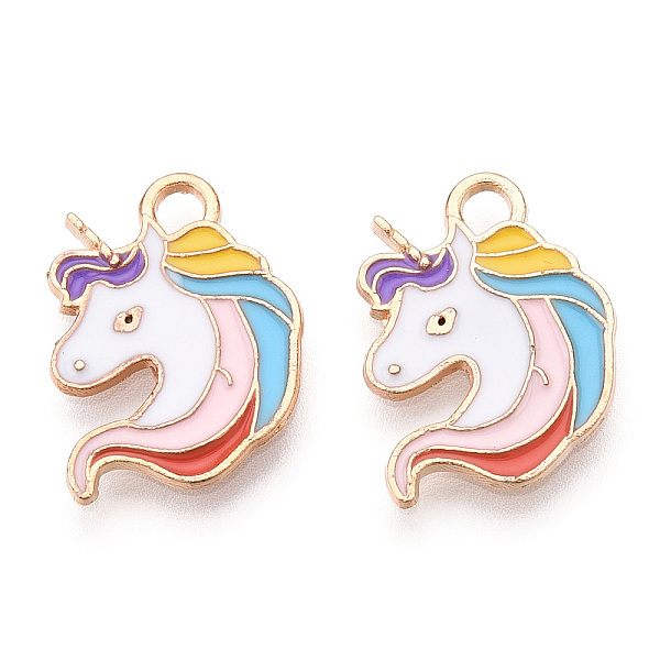 PandaHall Alloy Enamel Pendants, Cadmium Free & Lead Free, Light Gold, Unicorn, Colorful, 18x13x1.5mm, Hole: 1.5mm Alloy+Enamel Unicorn
PandaHall Alloy Enamel Pendants, Cadmium Free & Lead Free, Light Gold, Unicorn, Colorful, 18x13x1.5mm, Hole: 1.5mm Alloy+Enamel Unicorn