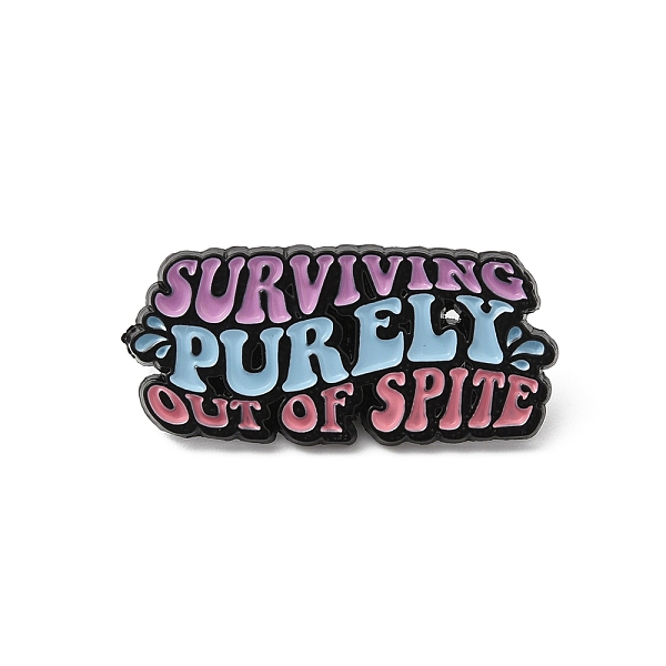 PandaHall Quote Surviving Purely Out of Spite Enamel Pin, Electrophoresis Black Zinc Alloy Brooch for Backpack Clothes, Light Blue...
PandaHall Quote Surviving Purely Out of Spite Enamel Pin, Electrophoresis Black Zinc Alloy Brooch for Backpack Clothes, Light Blue...