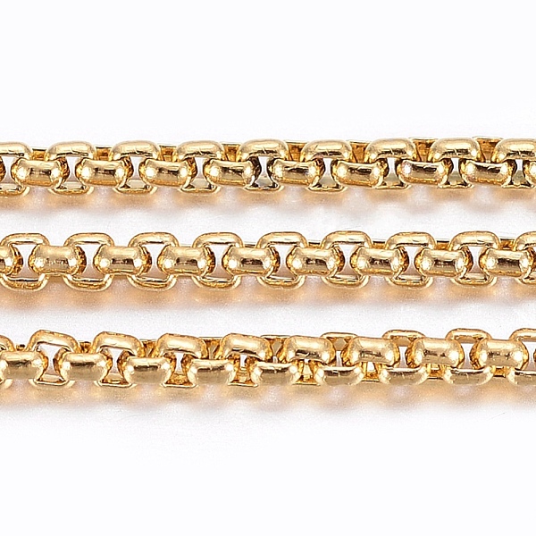 PandaHall Ion Plating(IP) 304 Stainless Steel Venetian Chains/Box Chains, Unwelded, with Spool, Golden, 1.5x1.5mm, about 32.8 Feet(10m)/roll...
PandaHall Ion Plating(IP) 304 Stainless Steel Venetian Chains/Box Chains, Unwelded, with Spool, Golden, 1.5x1.5mm, about 32.8 Feet(10m)/roll...
