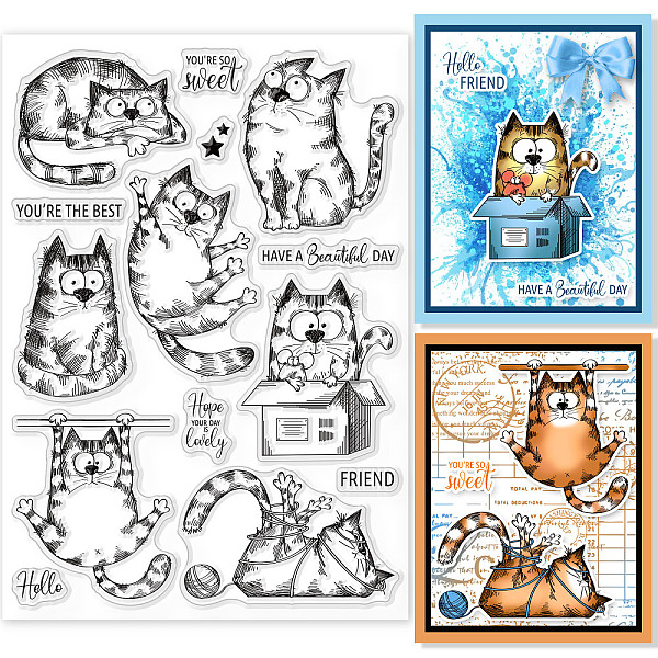 PandaHall GLOBLELAND Cartoon Cats Clear Stamps Blessing Words Silicone Clear Stamp Seals for Cards Making DIY Scrapbooking Photo Journal...
PandaHall GLOBLELAND Cartoon Cats Clear Stamps Blessing Words Silicone Clear Stamp Seals for Cards Making DIY Scrapbooking Photo Journal...