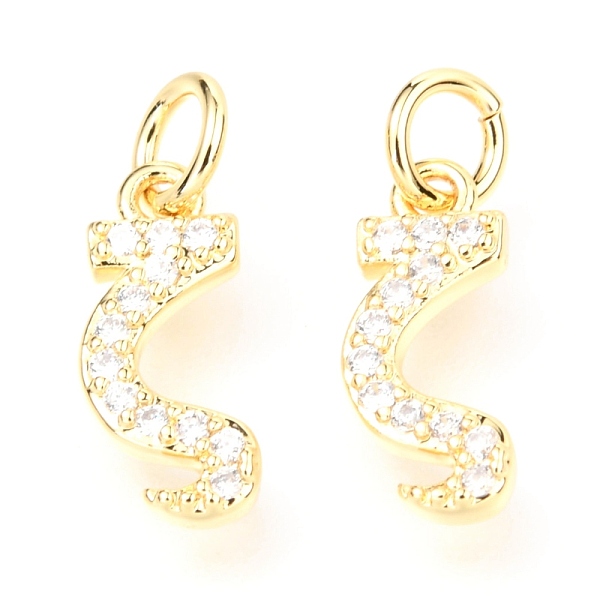 PandaHall Brass Micro Pave Cubic Zirconia Charms, with Jump Rings, Greek Alphabet, Real 18k Gold Plated, Letter.Z, 13.5x5.5x1.8mm, Jump Ring..., Clear
PandaHall Brass Micro Pave Cubic Zirconia Charms, with Jump Rings, Greek Alphabet, Real 18k Gold Plated, Letter.Z, 13.5x5.5x1.8mm, Jump Ring..., Clear