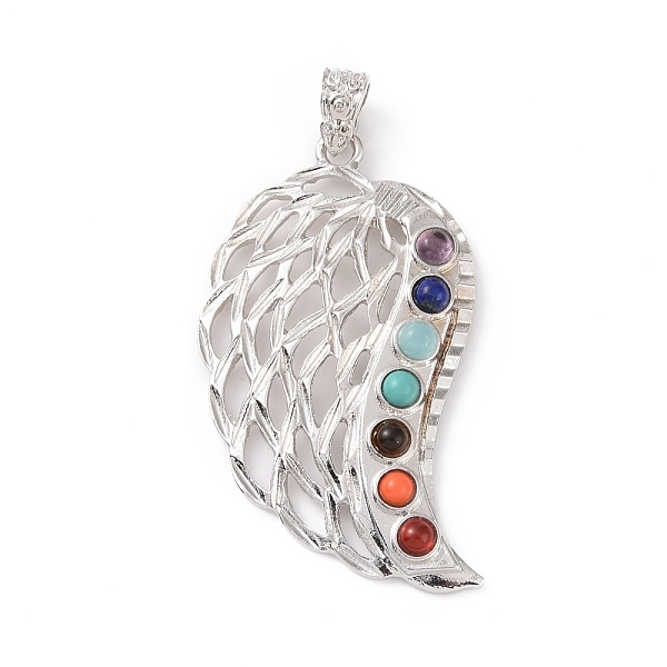 PandaHall Vintage Chakra Natural & Synthetic Mixed Gemstone Big Pendants, with Platinum Plated Alloy Findings, Cadmium Free & Lead Free...
PandaHall Vintage Chakra Natural & Synthetic Mixed Gemstone Big Pendants, with Platinum Plated Alloy Findings, Cadmium Free & Lead Free...