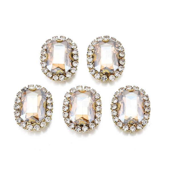 PandaHall Sew on Rhinestone, Transparent Glass Rhinestone, with Brass Prong Settings, Faceted, Rectangle, Wheat, 19.5x15.5x6.5mm, Hole: 1mm..., Orange
PandaHall Sew on Rhinestone, Transparent Glass Rhinestone, with Brass Prong Settings, Faceted, Rectangle, Wheat, 19.5x15.5x6.5mm, Hole: 1mm..., Orange