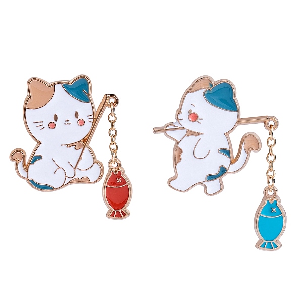 PandaHall 2Pcs 2 Style Cat and Fish Enamel Pin, Gold Plated Alloy Badge for Backpack Clothes, Mixed Color, 39~40x32~34x1.5~2mm, Pin: 1mm..., Multicolor
PandaHall 2Pcs 2 Style Cat and Fish Enamel Pin, Gold Plated Alloy Badge for Backpack Clothes, Mixed Color, 39~40x32~34x1.5~2mm, Pin: 1mm..., Multicolor