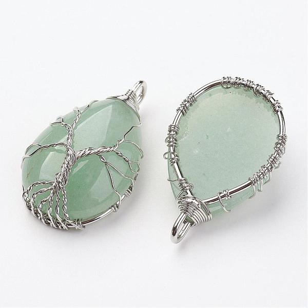 PandaHall Natural Green Aventurine Pendants, Brass Wire Wrapped Pendants, Drop, Platinum, 41~46x25~27x13mm, Hole: 6~8mm Green Aventurine...
PandaHall Natural Green Aventurine Pendants, Brass Wire Wrapped Pendants, Drop, Platinum, 41~46x25~27x13mm, Hole: 6~8mm Green Aventurine...