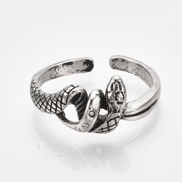 PandaHall Alloy Cuff Finger Rings, Snake, Antique Silver, US Size 9 3/4(19.5mm) Alloy
PandaHall Alloy Cuff Finger Rings, Snake, Antique Silver, US Size 9 3/4(19.5mm) Alloy