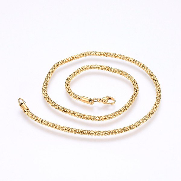 PandaHall 304 Stainless Steel Popcorn Chain Necklaces, with Lobster Claw Clasps, Golden, 18.1 inch(46cm), 3.2mm 304 Stainless Steel
PandaHall 304 Stainless Steel Popcorn Chain Necklaces, with Lobster Claw Clasps, Golden, 18.1 inch(46cm), 3.2mm 304 Stainless Steel