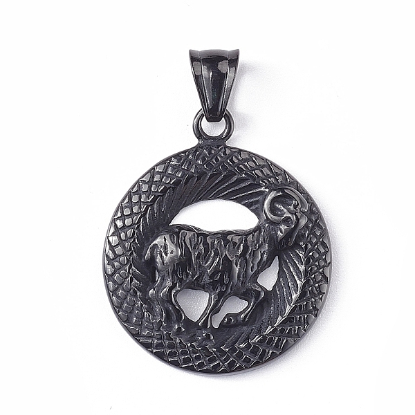 PandaHall 304 Stainless Steel Pendants, Hip-Hop Pendants, Ring with Goat, Electrophoresis Black, 35x30x5.5mm, Hole: 5x8mm 304 Stainless...
PandaHall 304 Stainless Steel Pendants, Hip-Hop Pendants, Ring with Goat, Electrophoresis Black, 35x30x5.5mm, Hole: 5x8mm 304 Stainless...