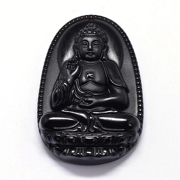 PandaHall Natural Obsidian Carven Pendants, Guardian, Black, 53.5x34x11mm, Hole: 1mm Obsidian Human Black
PandaHall Natural Obsidian Carven Pendants, Guardian, Black, 53.5x34x11mm, Hole: 1mm Obsidian Human Black