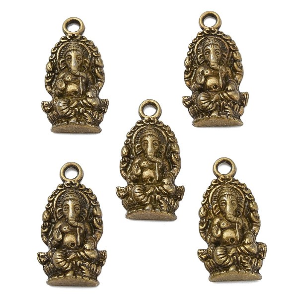 PandaHall Tibetan Style Alloy Pendants, Hindu Elephant God Lord Ganesh Statue, Cadmium Free & Nickel Free & Lead Free, Antique Bronze...
PandaHall Tibetan Style Alloy Pendants, Hindu Elephant God Lord Ganesh Statue, Cadmium Free & Nickel Free & Lead Free, Antique Bronze...