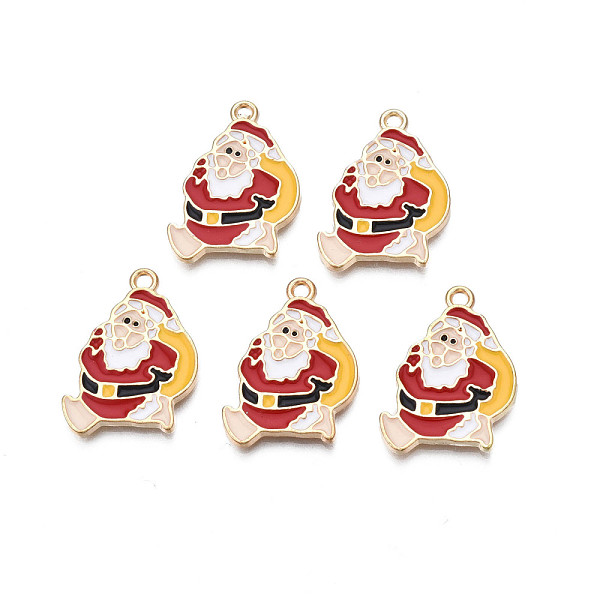 PandaHall Rack Plating Alloy Enamel Pendants, Cadmium Free & Nickel Free & Lead Free, Light Gold, Santa Claus/Father Christmas, Red...
PandaHall Rack Plating Alloy Enamel Pendants, Cadmium Free & Nickel Free & Lead Free, Light Gold, Santa Claus/Father Christmas, Red...