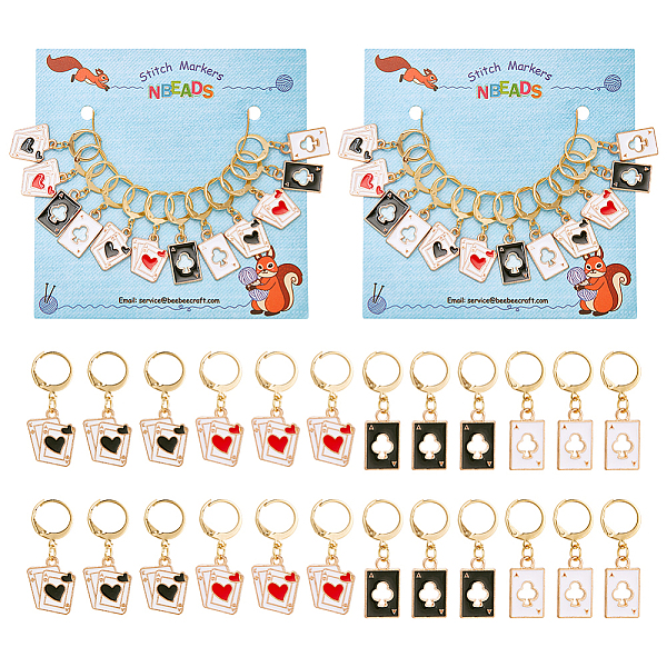 PandaHall 24 Pcs Playing Card Stitch Markers, Enamel Alloy Crochet Stitch Marker Charms Removable Locking Stitch Marker for Knitting..., Multicolor
PandaHall 24 Pcs Playing Card Stitch Markers, Enamel Alloy Crochet Stitch Marker Charms Removable Locking Stitch Marker for Knitting..., Multicolor