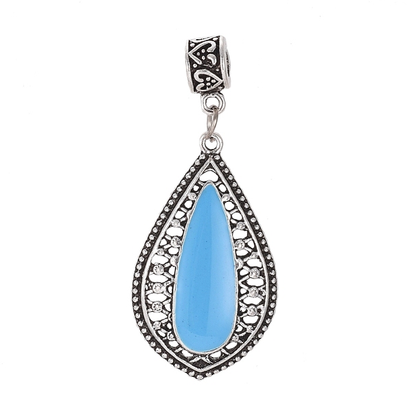 PandaHall Antique Silver Plated Alloy European Dangle Charms, Large Hole Pendants, with Enamel, Teardrop, Deep Sky Blue, 61mm, Hole: 5mm...
PandaHall Antique Silver Plated Alloy European Dangle Charms, Large Hole Pendants, with Enamel, Teardrop, Deep Sky Blue, 61mm, Hole: 5mm...