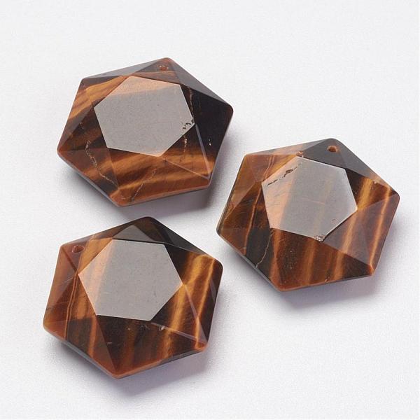 PandaHall Natural Tiger Eye Pendants, Hexagon, 28~29x25x9~10mm, Hole: 1.5mm Tiger Eye Hexagon
PandaHall Natural Tiger Eye Pendants, Hexagon, 28~29x25x9~10mm, Hole: 1.5mm Tiger Eye Hexagon