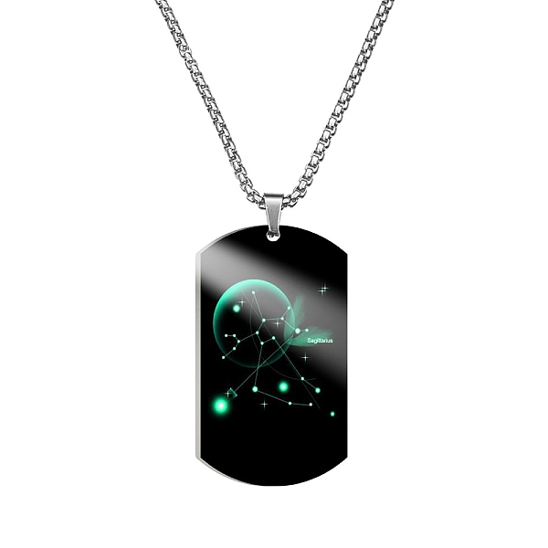 PandaHall Stainless Steel Constellation Tag Pendant Necklace with Box Chains, Sagittarius, 23.62 inch(60cm) Stainless Steel Sagittarius
PandaHall Stainless Steel Constellation Tag Pendant Necklace with Box Chains, Sagittarius, 23.62 inch(60cm) Stainless Steel Sagittarius