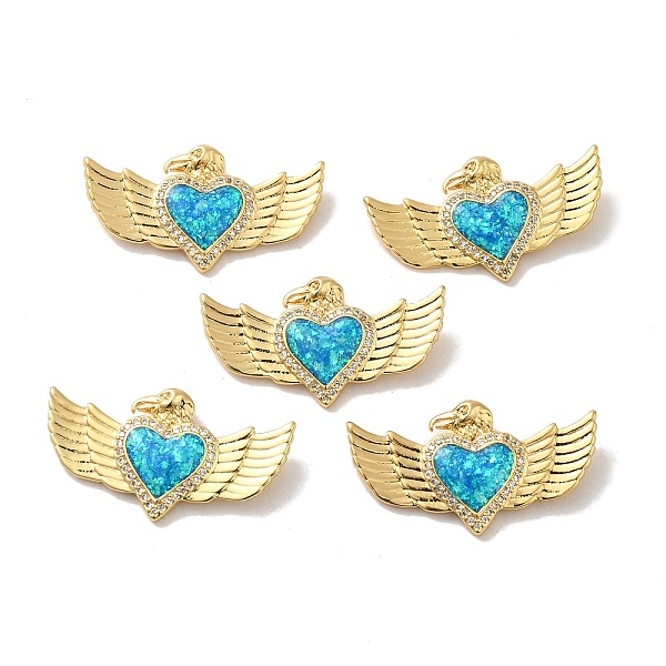 PandaHall Rack Plating Brass Micro Pave Cubic Zirconia with Synthetic Opal Pendants, with Jump Ring, Lead Free & Cadmium Free, Long-Lasting..., Clear
PandaHall Rack Plating Brass Micro Pave Cubic Zirconia with Synthetic Opal Pendants, with Jump Ring, Lead Free & Cadmium Free, Long-Lasting..., Clear