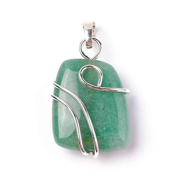 PandaHall Natural Green Aventurine Pendants, with Brass Findings, Trapezoid, Silver Color Plated, 32~33x21~23x10~11mm, Hole: 8x5mm Green...
PandaHall Natural Green Aventurine Pendants, with Brass Findings, Trapezoid, Silver Color Plated, 32~33x21~23x10~11mm, Hole: 8x5mm Green...