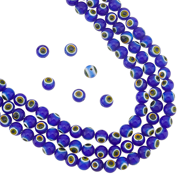 PandaHall About 147 Pcs Lampwork Glass Evil Eye Beads, 8mm Round Lampwork Evil Eye Charms Turkish Evil Eye Spacer Beads Evil Eye Loose...
PandaHall About 147 Pcs Lampwork Glass Evil Eye Beads, 8mm Round Lampwork Evil Eye Charms Turkish Evil Eye Spacer Beads Evil Eye Loose...