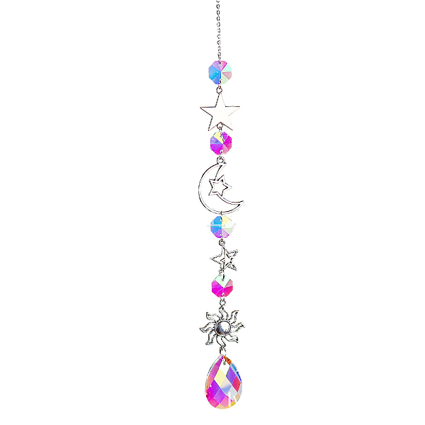PandaHall Iron Big Pendant Decorations, Hanging Sun Catchers, K9 Crystal Glass, with Alloy Findings, for Garden, Wedding, Lighting Ornament...
PandaHall Iron Big Pendant Decorations, Hanging Sun Catchers, K9 Crystal Glass, with Alloy Findings, for Garden, Wedding, Lighting Ornament...