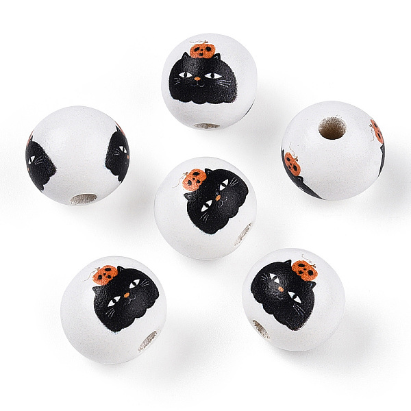 PandaHall Halloween Theme Wood European Beads, Printed Large Hole Beads, Round, White, Cat Shape, 15.5~16.5mm, Hole: 3.5~4.5mm Wood Cat...
PandaHall Halloween Theme Wood European Beads, Printed Large Hole Beads, Round, White, Cat Shape, 15.5~16.5mm, Hole: 3.5~4.5mm Wood Cat...