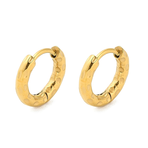 PandaHall Ion Plating(IP) 304 Stainless Steel Textured Huggie Hoop Earrings, Real 18K Gold Plated, 12x2.5mm 304 Stainless Steel Ring
PandaHall Ion Plating(IP) 304 Stainless Steel Textured Huggie Hoop Earrings, Real 18K Gold Plated, 12x2.5mm 304 Stainless Steel Ring