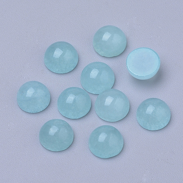 PandaHall Natural White Jade Cabochons, Dyed, Half Round/Dome, Medium Turquoise, 6x3~4mm White Jade Half Round Cyan
PandaHall Natural White Jade Cabochons, Dyed, Half Round/Dome, Medium Turquoise, 6x3~4mm White Jade Half Round Cyan