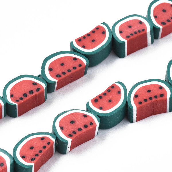 PandaHall Handmade Polymer Clay Bead Strands, Watermelon Slice, Red, 9~10.5x5~6.5x4~5mm, Hole: 1.5mm, about 38pcs/strand, 13.39 inch(34cm)...
PandaHall Handmade Polymer Clay Bead Strands, Watermelon Slice, Red, 9~10.5x5~6.5x4~5mm, Hole: 1.5mm, about 38pcs/strand, 13.39 inch(34cm)...