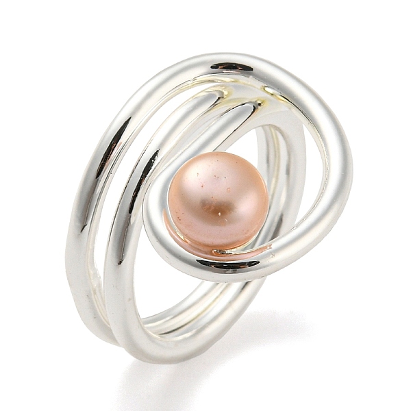 PandaHall Brass Wire Wrap Finger Ring, with Plastic Pearl Beaded, Long-Lasting Plated, Cadmium Free & Lead Free, Silver, US Size 5 1/2...
PandaHall Brass Wire Wrap Finger Ring, with Plastic Pearl Beaded, Long-Lasting Plated, Cadmium Free & Lead Free, Silver, US Size 5 1/2...