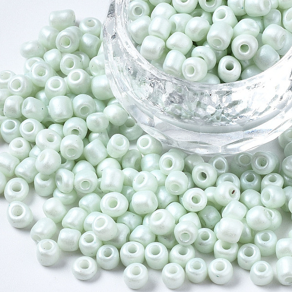 PandaHall 6/0 Glass Seed Beads, Baking Paint, Round Hole, Round, Honeydew, 4~5x3~5mm, Hole: 1.2~1.5mm, about 4500pcs/Pound Glass Green
PandaHall 6/0 Glass Seed Beads, Baking Paint, Round Hole, Round, Honeydew, 4~5x3~5mm, Hole: 1.2~1.5mm, about 4500pcs/Pound Glass Green