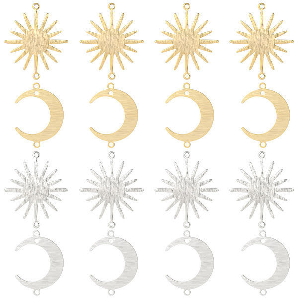 PandaHall Beebeecraft 24Pcs 4 Styles Brass Connector Charms, Long-Lasting Plated, Sun & Moon Links, Golden & Silver...
PandaHall Beebeecraft 24Pcs 4 Styles Brass Connector Charms, Long-Lasting Plated, Sun & Moon Links, Golden & Silver...