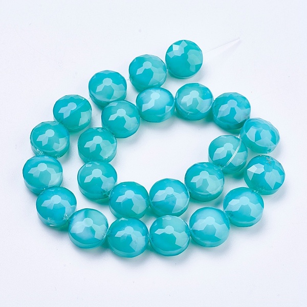 PandaHall Electroplate Glass Beads Strands, Faceted, Flat Round, Mixed Color, 14x7.5mm, Hole: 1mm, about 25pcs/strand, 13.7 inch Glass Flat..., Multicolor
PandaHall Electroplate Glass Beads Strands, Faceted, Flat Round, Mixed Color, 14x7.5mm, Hole: 1mm, about 25pcs/strand, 13.7 inch Glass Flat..., Multicolor