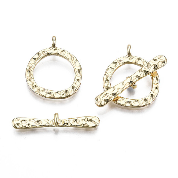 PandaHall Alloy Toggle Clasps, Cadmium Free & Nickel Free & Lead Free, Ring, Real 18K Gold Plated, Bar: 29.5x4.5x5mm, Hole: 5mm, Ring...
PandaHall Alloy Toggle Clasps, Cadmium Free & Nickel Free & Lead Free, Ring, Real 18K Gold Plated, Bar: 29.5x4.5x5mm, Hole: 5mm, Ring...