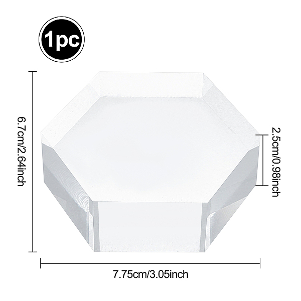 PandaHall FINGERINSPIRE Clear Polished Acrylic Polygon Display Block, 7.7x6.7x2.5cm Hexagon High Transparent Display Bases for Photography...
PandaHall FINGERINSPIRE Clear Polished Acrylic Polygon Display Block, 7.7x6.7x2.5cm Hexagon High Transparent Display Bases for Photography...