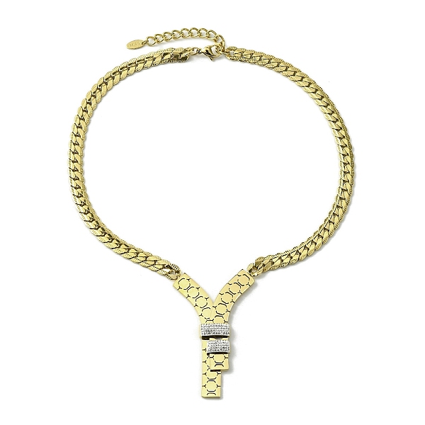 PandaHall 304 Stainless Steel with Cubic Zirconia Necklaces, Golden, 18.46 inch(46.9cm) 304 Stainless Steel Letter Y Clear
PandaHall 304 Stainless Steel with Cubic Zirconia Necklaces, Golden, 18.46 inch(46.9cm) 304 Stainless Steel Letter Y Clear