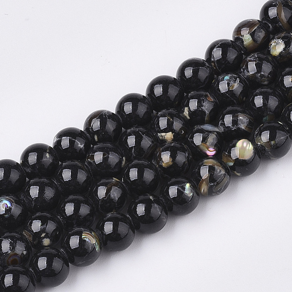 PandaHall Assembled Synthetic Turquoise and Shell Beads Strands, Dyed, Round, Black, 6mm, Hole: 1mm, about 66pcs/strand, 15.7 inch Synthetic...
PandaHall Assembled Synthetic Turquoise and Shell Beads Strands, Dyed, Round, Black, 6mm, Hole: 1mm, about 66pcs/strand, 15.7 inch Synthetic...
