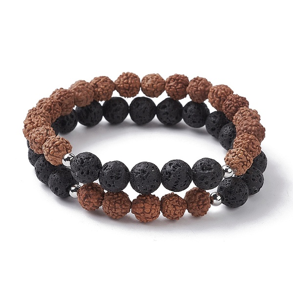 PandaHall Natural Lava Rock & Wooden Round Beaded Stretch Bracelet, Mixed Color, Inner Diameter: 2 inch(5cm), 2pcs/set Lava Rock Round..., Multicolor
PandaHall Natural Lava Rock & Wooden Round Beaded Stretch Bracelet, Mixed Color, Inner Diameter: 2 inch(5cm), 2pcs/set Lava Rock Round..., Multicolor