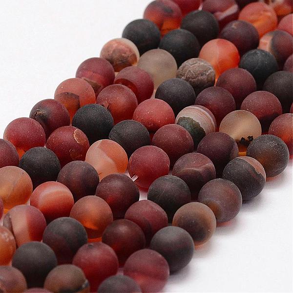 PandaHall Frosted Natural Agate Beads Strands, Round, Dyed & Heated, Orange Red, 8mm, Hole: 1mm, about 48pcs/strand, 15.1 inch Natural Agate...
PandaHall Frosted Natural Agate Beads Strands, Round, Dyed & Heated, Orange Red, 8mm, Hole: 1mm, about 48pcs/strand, 15.1 inch Natural Agate...