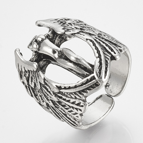 PandaHall Alloy Cuff Finger Rings, Wide Band Rings, Angel, Antique Silver, US Size 9 3/4(19.5mm) Alloy
PandaHall Alloy Cuff Finger Rings, Wide Band Rings, Angel, Antique Silver, US Size 9 3/4(19.5mm) Alloy
