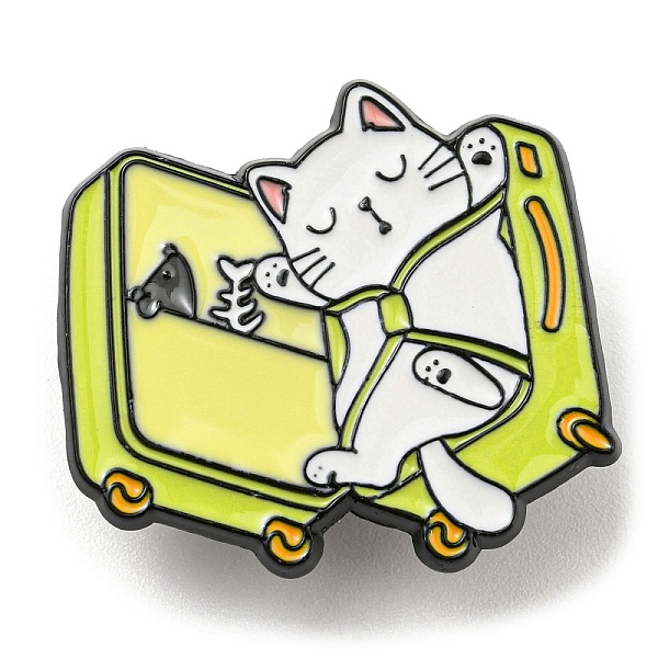PandaHall Cartoon Cat Enamel Pins, Electrophoresis Black Alloy Brooch, Luggage Case, 25.5x27.5x1.5mm Alloy+Enamel Others
PandaHall Cartoon Cat Enamel Pins, Electrophoresis Black Alloy Brooch, Luggage Case, 25.5x27.5x1.5mm Alloy+Enamel Others
