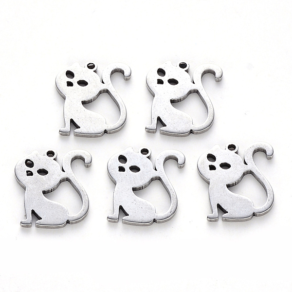 PandaHall 304 Stainless Steel Charms, Laser Cut, Cat Shape, Stainless Steel Color, 14.5x12.5x1mm, Hole: 1.2mm 304 Stainless Steel Cat Shape
PandaHall 304 Stainless Steel Charms, Laser Cut, Cat Shape, Stainless Steel Color, 14.5x12.5x1mm, Hole: 1.2mm 304 Stainless Steel Cat Shape