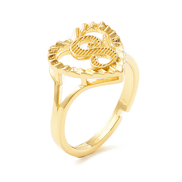PandaHall Real 18K Gold Plated Brass Alphabet Adjustable Rings, Heart with Initial Promise Ring for Women, Cadmium Free & Lead Free...
PandaHall Real 18K Gold Plated Brass Alphabet Adjustable Rings, Heart with Initial Promise Ring for Women, Cadmium Free & Lead Free...