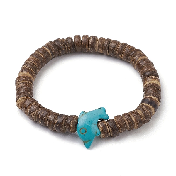PandaHall Natural Coconut Rondelle Beaded Stretch Bracelets, Synthetic Turquoise Dolphin Bead Stretch Bracelets for Women Men, 1/4 inch...
PandaHall Natural Coconut Rondelle Beaded Stretch Bracelets, Synthetic Turquoise Dolphin Bead Stretch Bracelets for Women Men, 1/4 inch...