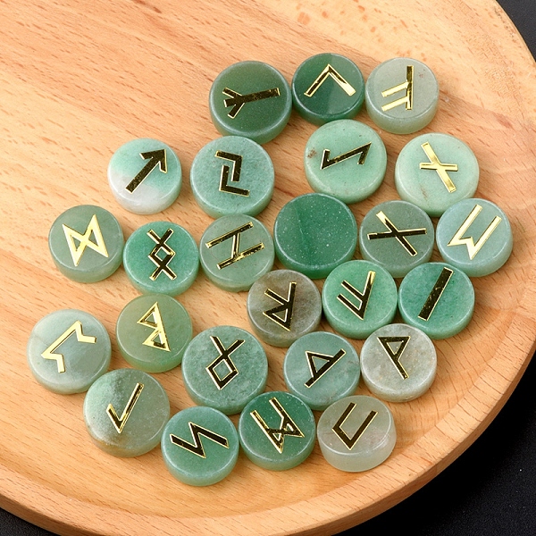 PandaHall Tumbled Natural Green Aventurine with Carved Rune Words, Divination Stone, Flat Round, 16~19x6~7mm Green Aventurine Flat Round
PandaHall Tumbled Natural Green Aventurine with Carved Rune Words, Divination Stone, Flat Round, 16~19x6~7mm Green Aventurine Flat Round