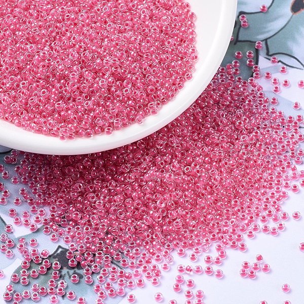PandaHall MIYUKI Round Rocailles Beads, Japanese Seed Beads, 11/0, (RR208) Carnation Pink Lined Crystal, 2x1.3mm, Hole: 0.8mm, about...
PandaHall MIYUKI Round Rocailles Beads, Japanese Seed Beads, 11/0, (RR208) Carnation Pink Lined Crystal, 2x1.3mm, Hole: 0.8mm, about...