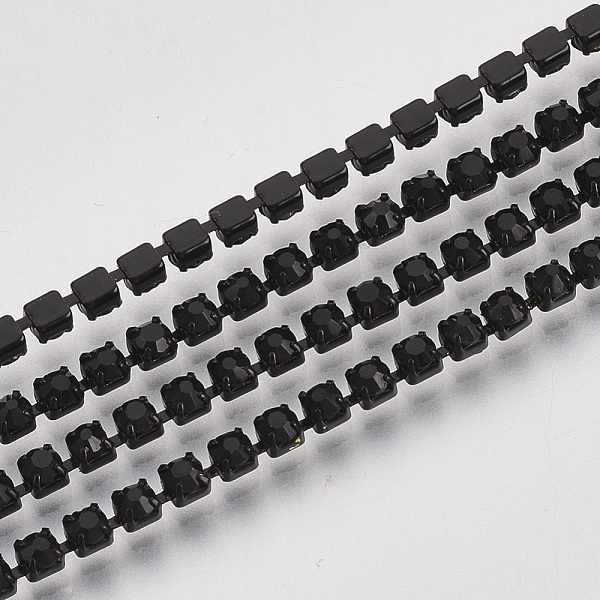 PandaHall Electrophoresis Iron Rhinestone Strass Chains, Rhinestone Cup Chains, with Spool, Jet, SS8.5, 2.4~2.5mm, about 10yards/roll..., Black
PandaHall Electrophoresis Iron Rhinestone Strass Chains, Rhinestone Cup Chains, with Spool, Jet, SS8.5, 2.4~2.5mm, about 10yards/roll..., Black