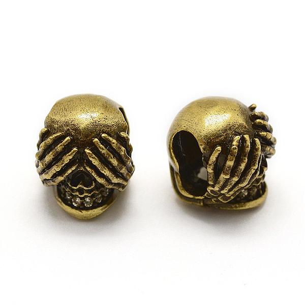 PandaHall Brass Micro Pave Grade AAA Cubic Zirconia Beads, Cadmium Free & Nickel Free & Lead Free, Skull, Antique Golden Plated, 10x9.5x10mm...
PandaHall Brass Micro Pave Grade AAA Cubic Zirconia Beads, Cadmium Free & Nickel Free & Lead Free, Skull, Antique Golden Plated, 10x9.5x10mm...