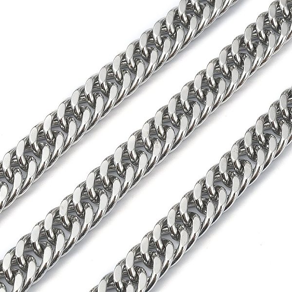 PandaHall 304 Stainless Steel Cuban Link Chains, Diamond Cut Chains, Unwelded, with Spool, Stainless Steel Color, 12.5x9.5x4mm 304 Stainless...
PandaHall 304 Stainless Steel Cuban Link Chains, Diamond Cut Chains, Unwelded, with Spool, Stainless Steel Color, 12.5x9.5x4mm 304 Stainless...